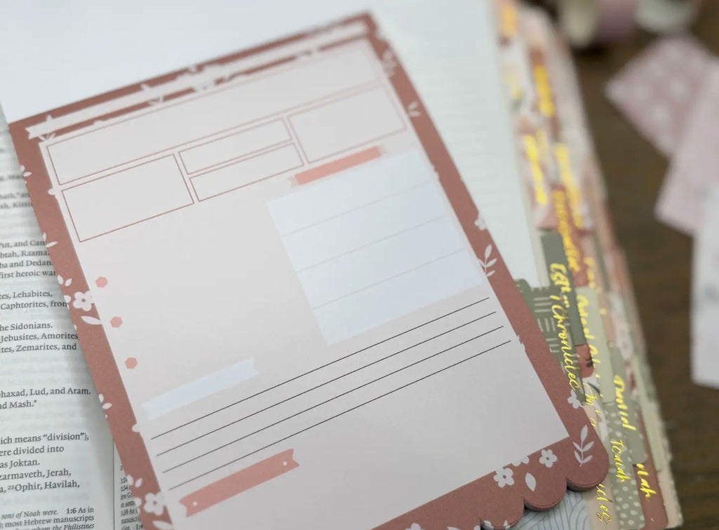 Christian Bible Journaling Tip in Notepad - Mauve