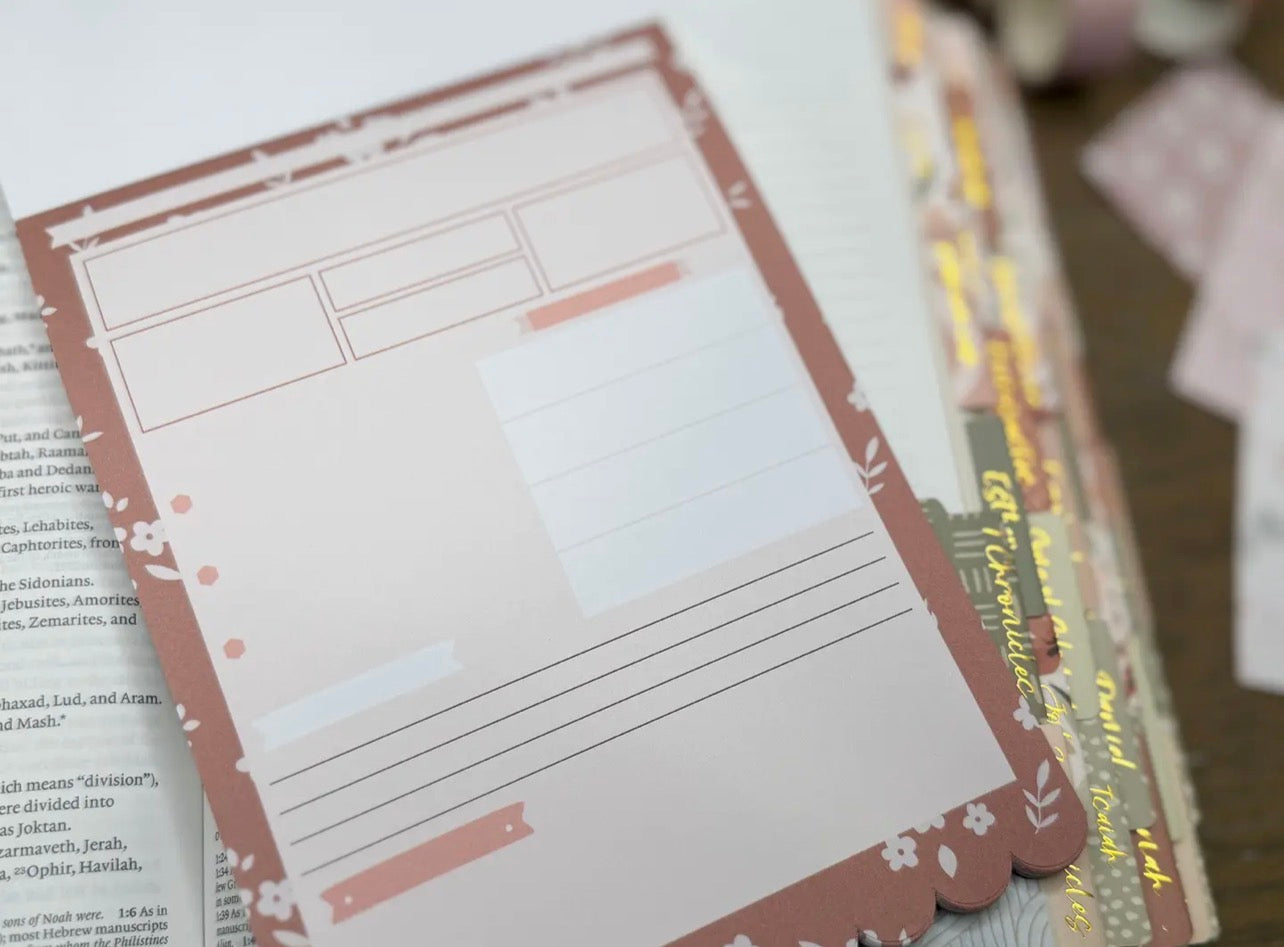 Christian Bible Journaling Tip in Notepad - Mauve