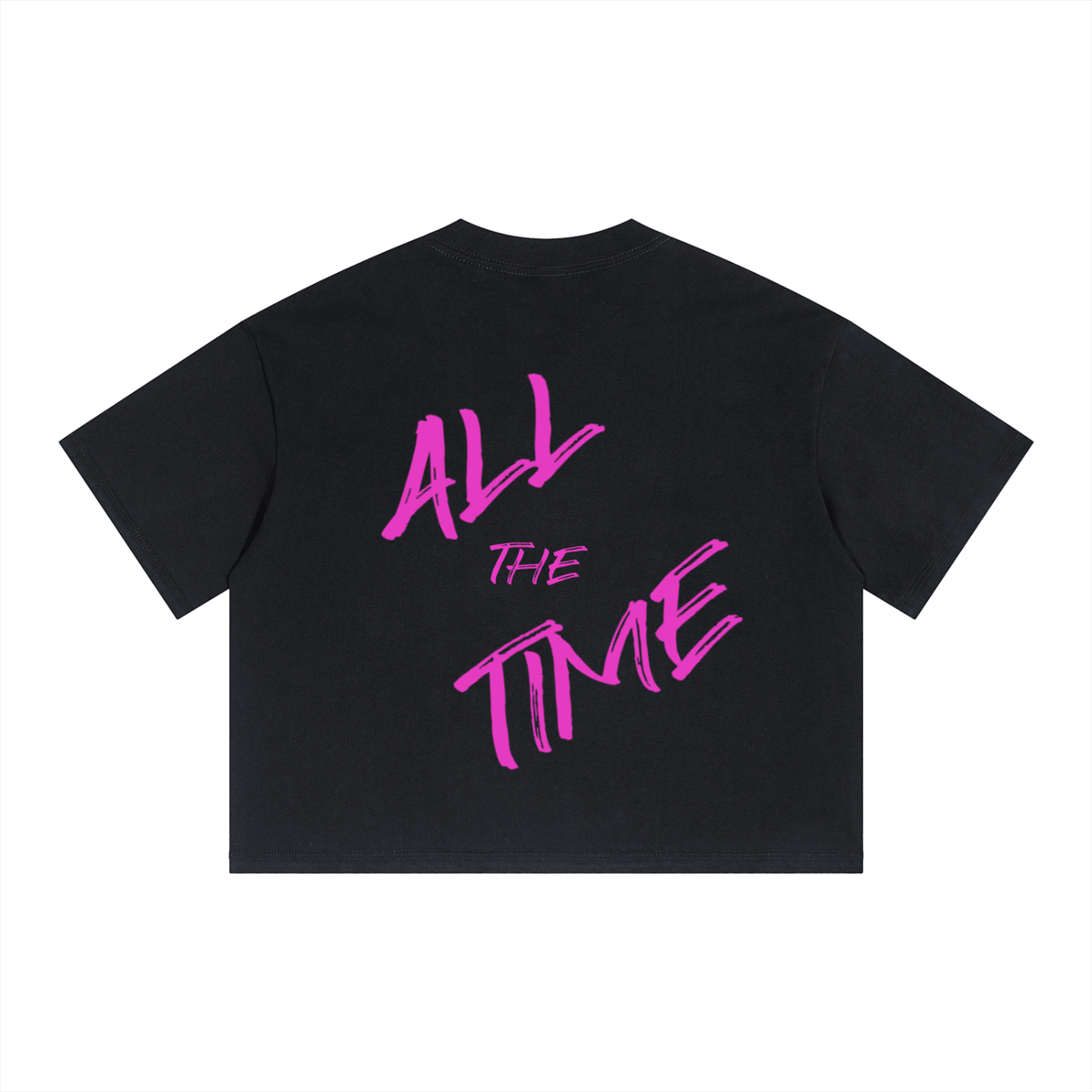 Unisex Boxy Drop Shoulder Crop T-Shirt