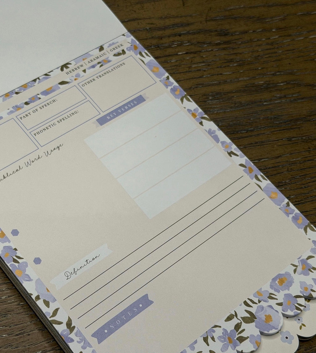 Christian Bible Journaling Tip in Notepad - Blue