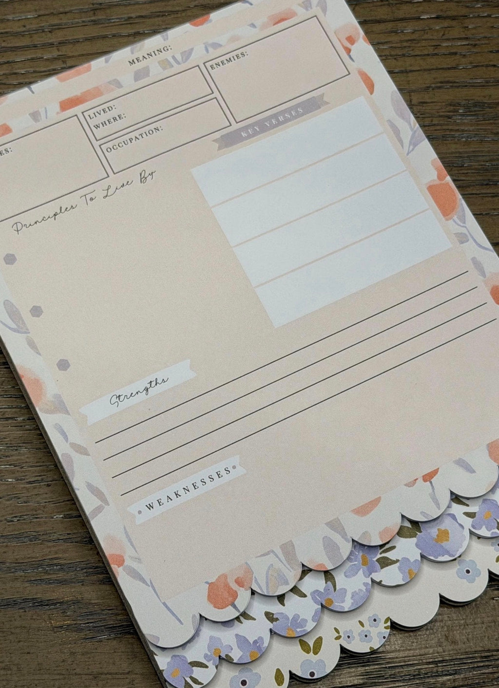 Christian Bible Journaling Tip in Notepad - Blue
