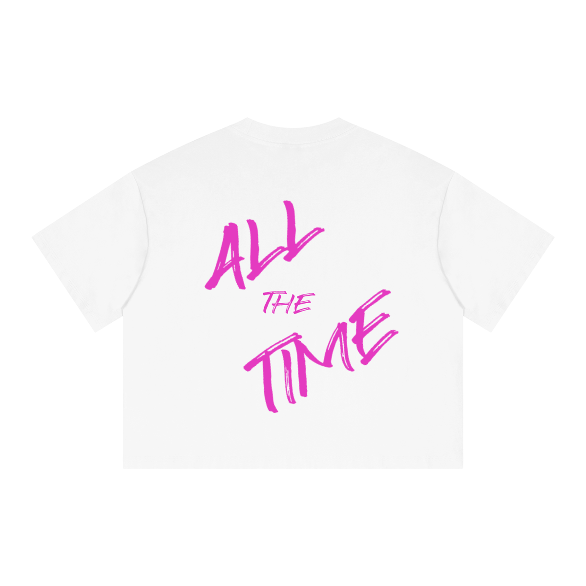 Unisex Boxy Drop Shoulder Crop T-Shirt
