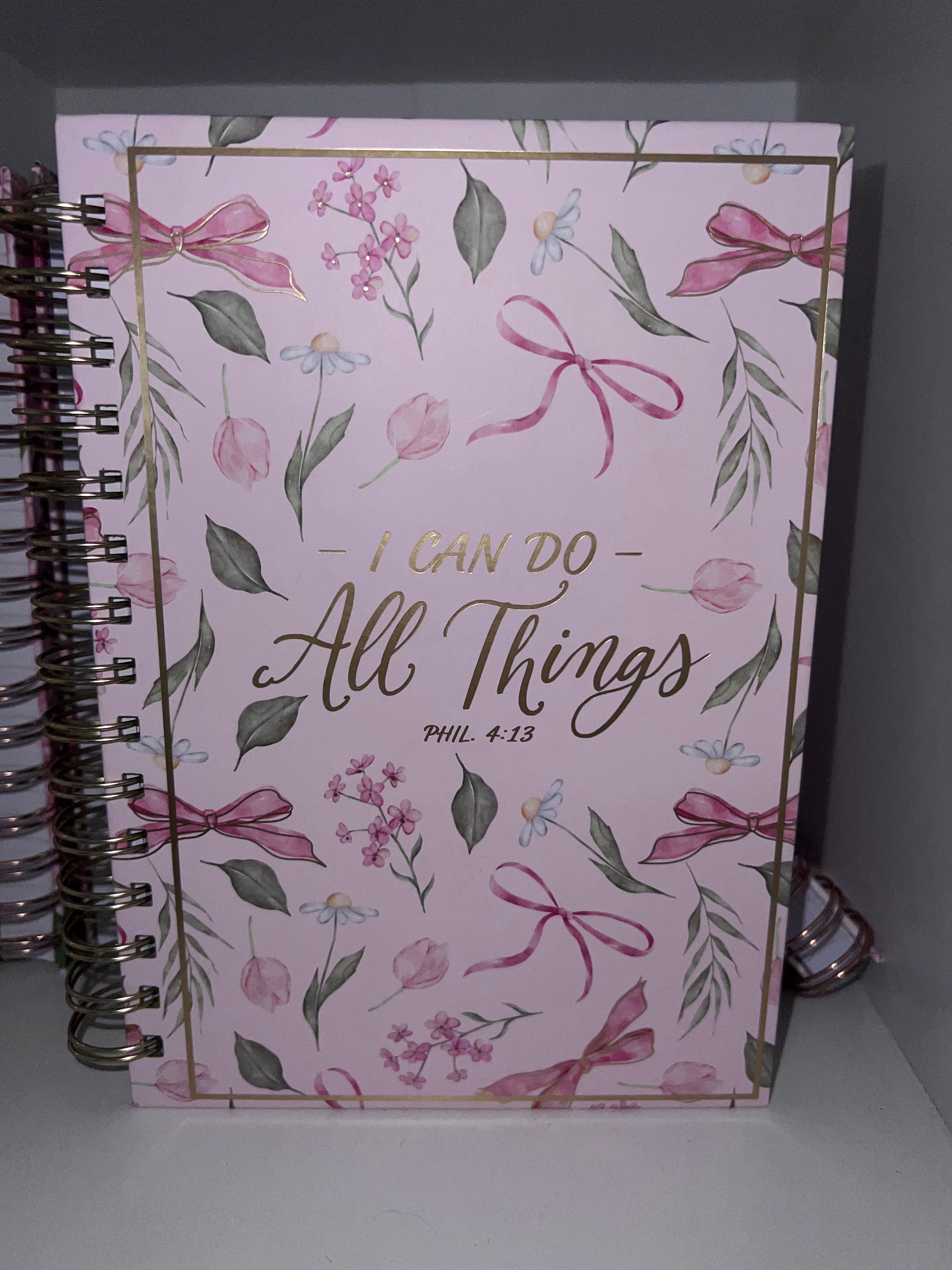 Inspirational Scripture Notebook (I can do all things)