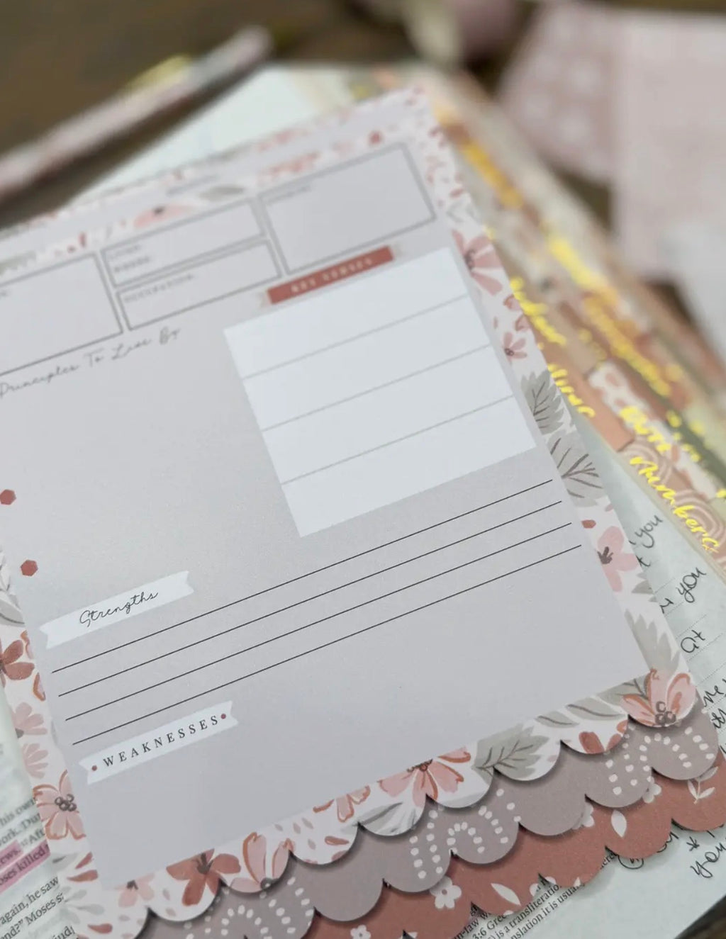 Christian Bible Journaling Tip in Notepad - Mauve
