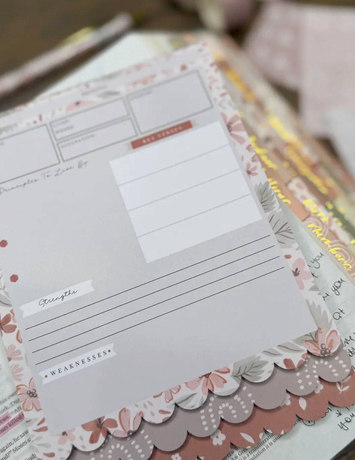 Christian Bible Journaling Tip in Notepad - Mauve