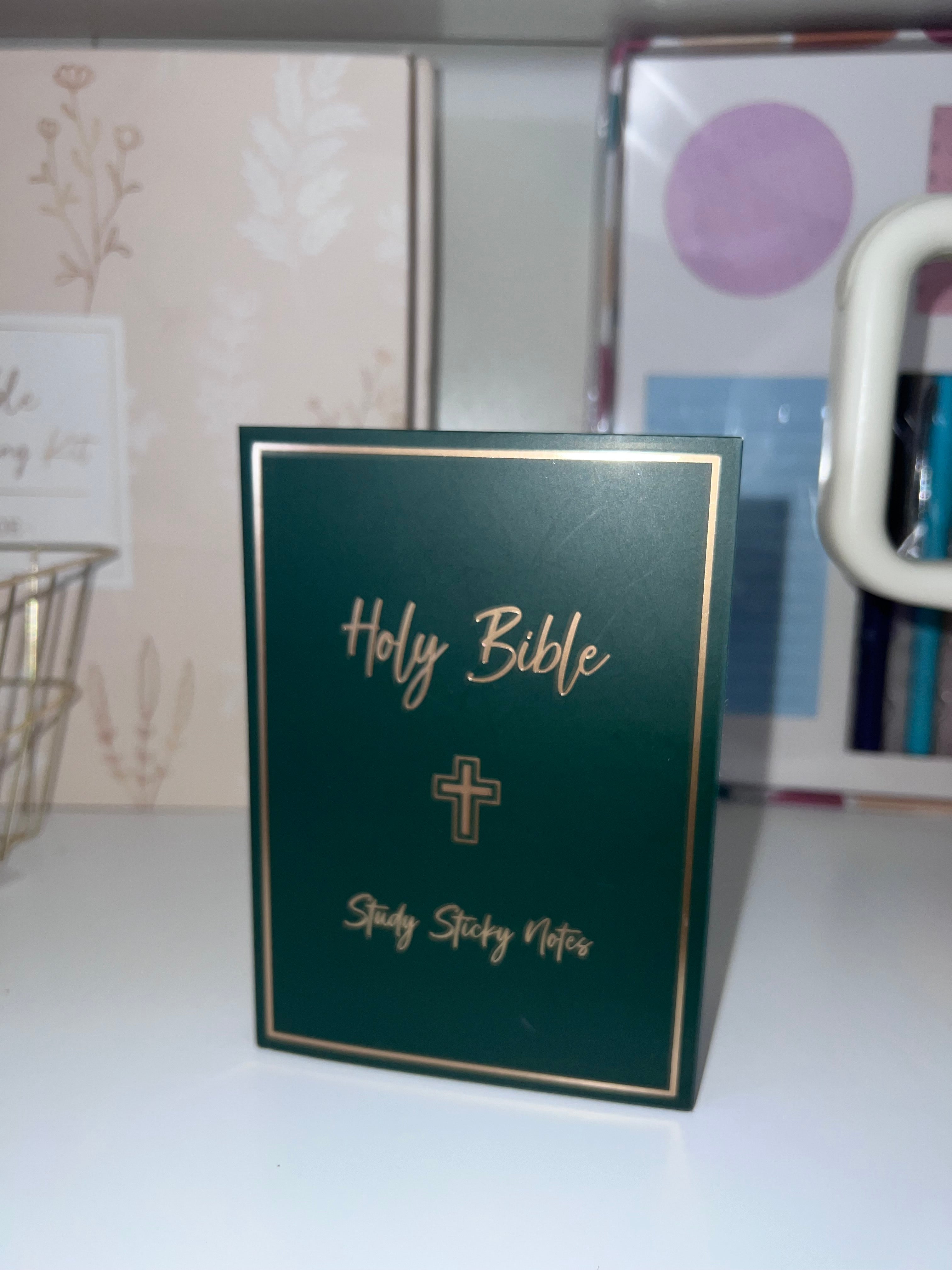 Holy Bible Study Sticky Notes Set, 225 Sheets, Vintage Colors