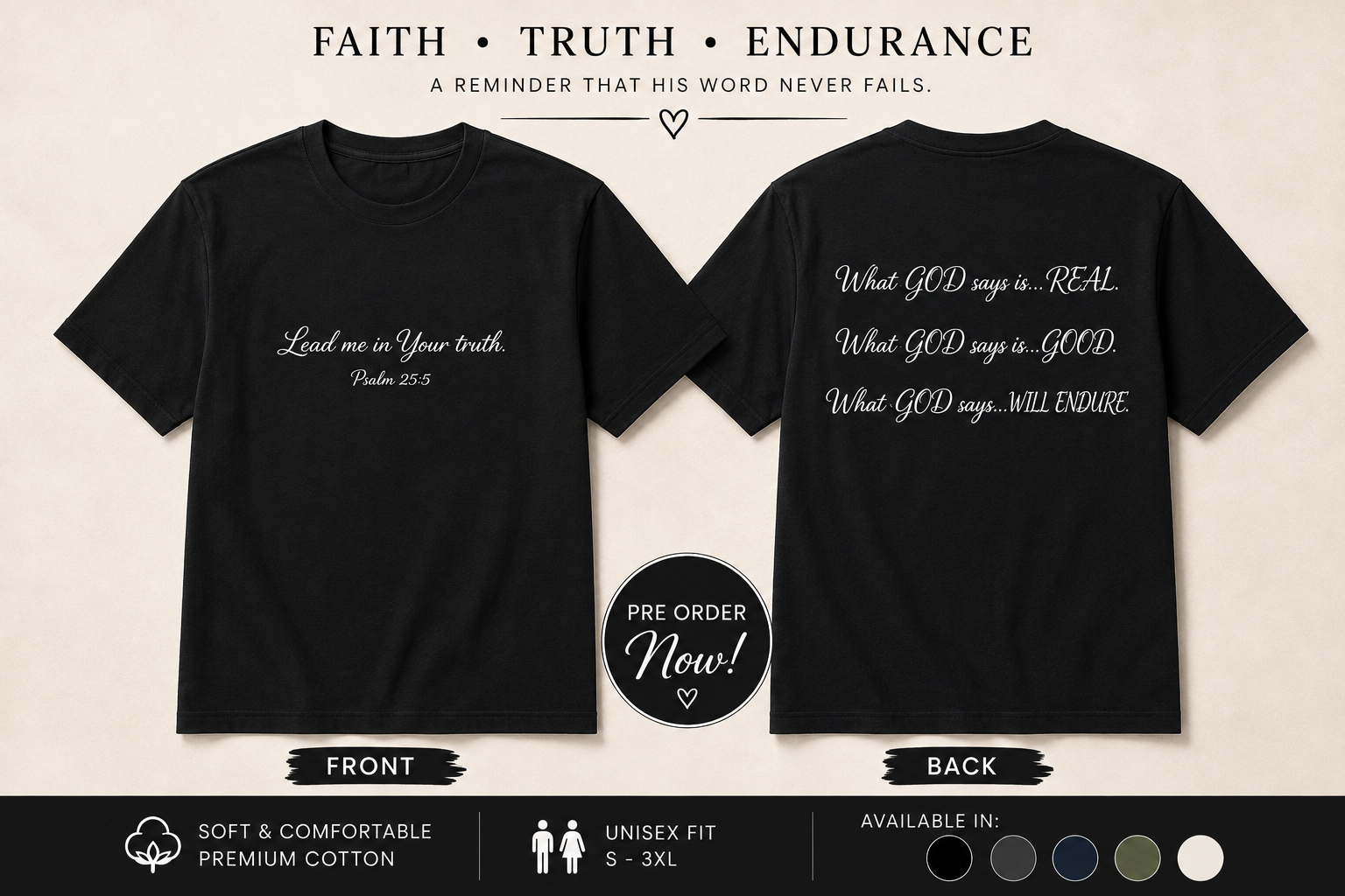Pre order tee Lead me in Your truth