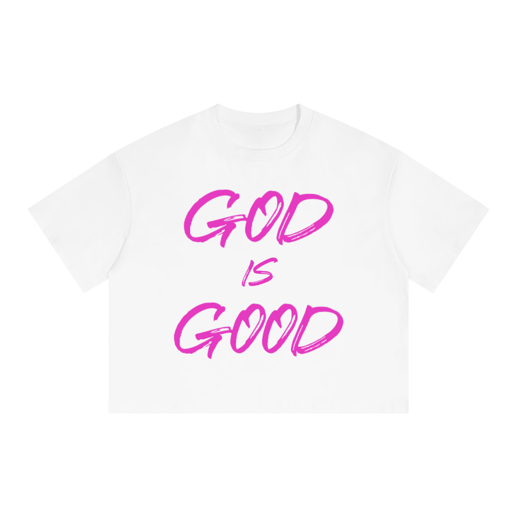 Unisex Boxy Drop Shoulder Crop T-Shirt