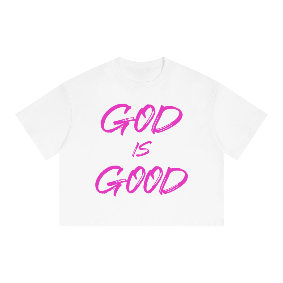 Unisex Boxy Drop Shoulder Crop T-Shirt